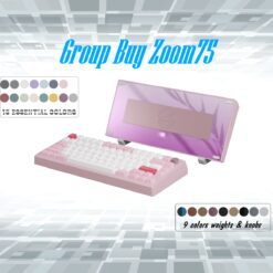 Zoom75 Essential Edition Custom Keyboard - Case Blush Pink - Backplate Glass Blush Pink