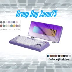 Zoom75 Essential Edition Custom Keyboard - Case Lilac - Backplate Glass Lilac