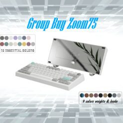 Zoom75 Essential Edition Custom Keyboard - Case EE White - Backplate PVD Silver