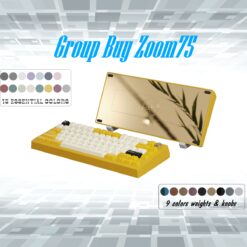 Zoom75 Essential Edition Custom Keyboard - Case Cyber Yellow - Backplate PVD Gold