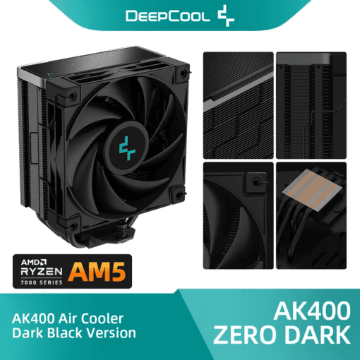 DeepCool PWM CPU Air Cooler AK400 Zero Dark 1850RPM With 12cm Fan 6 Heatpipe Radiator Chip.jpg