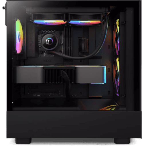 NZXT Kraken 240 RGB Black AIO Liquid CPU Cooler - LCD Display, 240mm radiator, 2x F120 RGB Core Fan