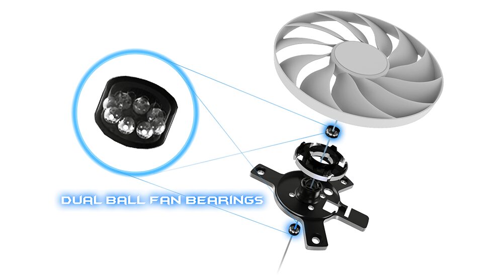 dual rtx4060ti o8g white dual ball fan bearings