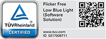 flicker free low VA24EHF blue light content logo