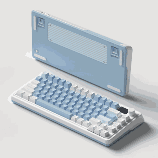 FL-Esport CMK75 RGB 3 Mode Wireless Keyboard - Lakeside Blue - 75%, Gasket mount, Hotswap