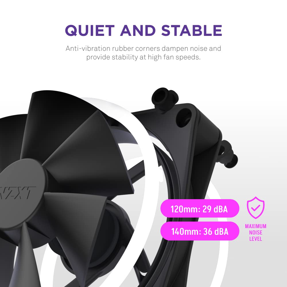 NZXT F120 RGB DUO Triple Pack Black (RF-D12TF-B1) Fan - Mattle Black, 3 x 120mm RGB Fans & Controller 45 51bpNgPoiL. SL1000