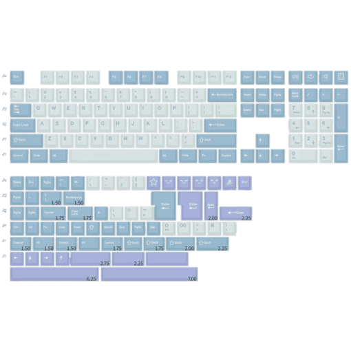 PBT Mirror Keycap Set TTD 5