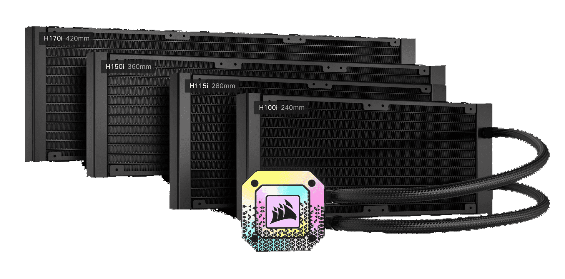 CORSAIR iCUE H100i ELITE CAPELLIX XT Liquid CPU Cooler (CW-9060068-WW) - 240mm radiator, 2x 120mm AF RGB ELITE PWM fans, ultra-bright CAPELLIX LEDs 34 Panel10 image iCUE H150i ELITE CAPELLIX XT