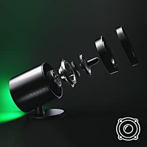 Razer NOMMO V2 2.1 PC Gaming Speakers - Bluetooth 5.3, Razer Chroma RGB, Wired Subwoofer 45 Razer Nommo V2 Pro page pc 1 2