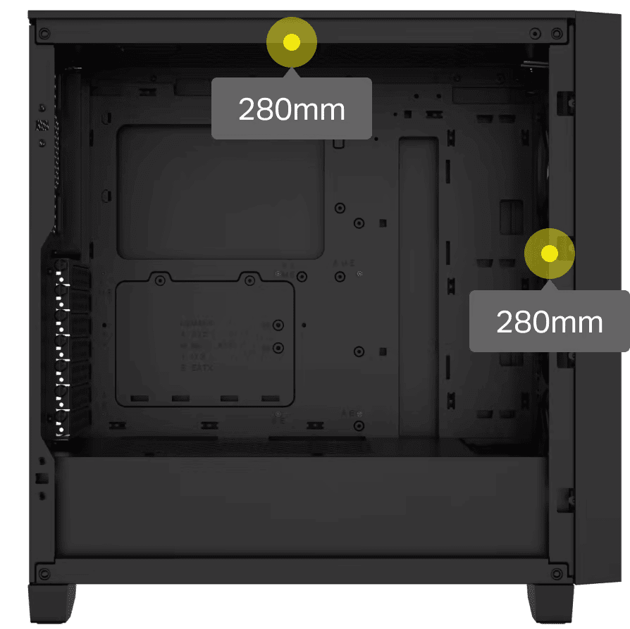 3000D RGB AIRFLOW Black Panel2 image RadiatorCapacity 140mm black