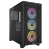 CORSAIR 3000D RGB AIRFLOW Mid-Tower PC Case - Black, 3x CORSAIR AR120 RGB fans includes