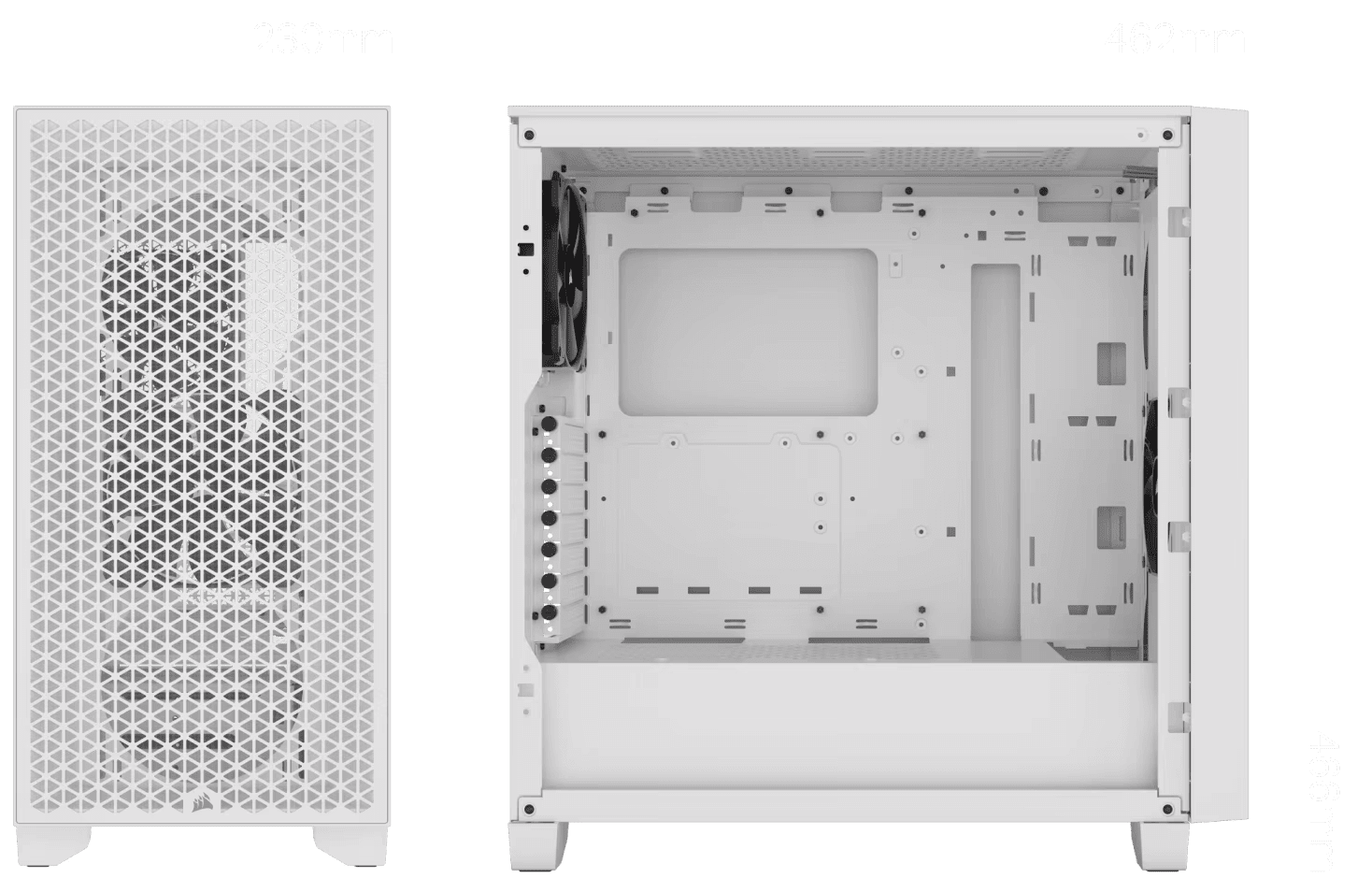 Corsair 3000D Airflow White Panel2 image dimensions white