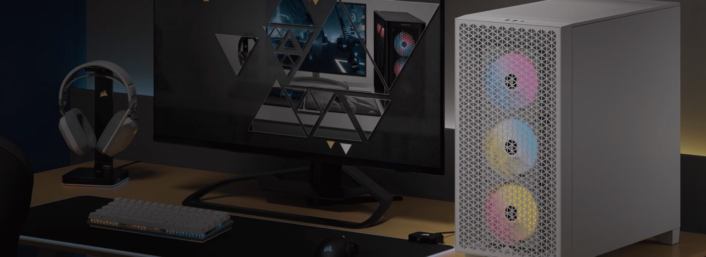 Corsair 3000D RGB AIRFLOW White Panel1 background white