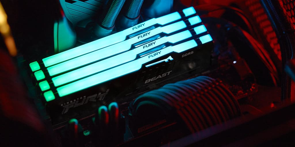 Kingston FURY Beast DDR5 RGB 32GB Memory Kit - Black, 32GB (2x16GB) DDR5, 5600MHz, CL40 (KF556C40BBAK2-32) 12 ktc keyfeatures memory beast ddr5 rgb 2 md