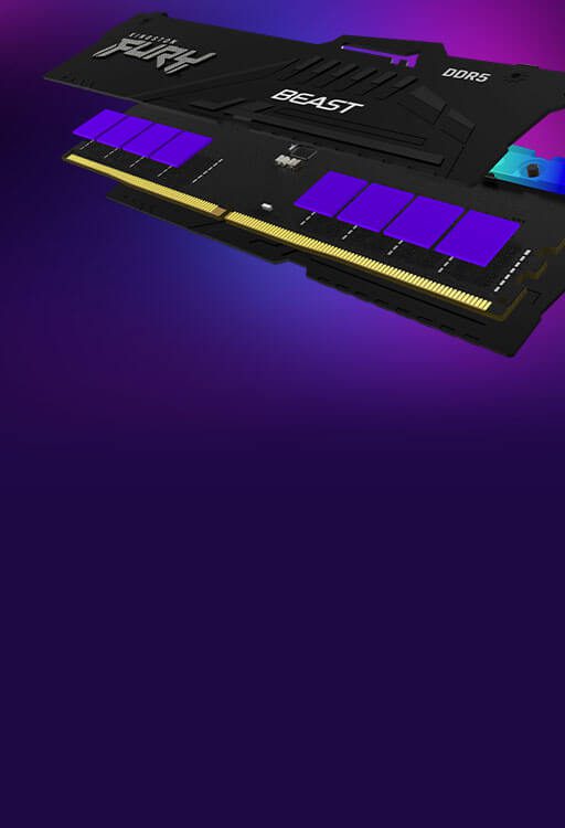 Kingston FURY Beast DDR5 RGB 32GB Memory Kit - Black, 32GB (2x16GB) DDR5, 5600MHz, CL40 (KF556C40BBAK2-32) 32 ktc keyfeatures memory beast ddr5 rgb 5 sm