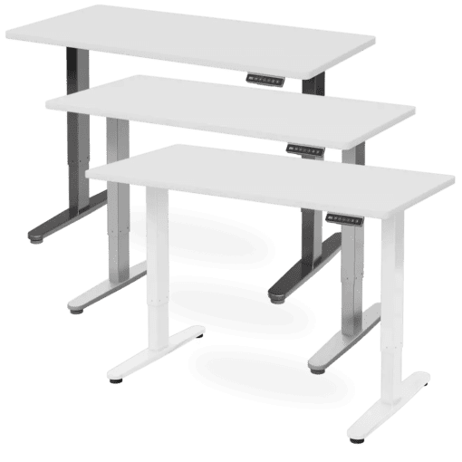 NiceDesign PUSILUNG - Mặt bàn trắng - 120x60x2.5cm - Height Adjustable Standing Desk