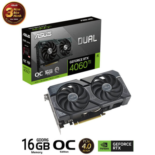ASUS Dual GeForce RTX 4060Ti OC Edition 16GB GDDR6 ( DUAL-RTX4060TI-O16G) Graphics Card