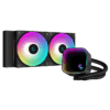 Deepcool LS520 SE AIO Liquid CPU Cooler - Black, 240mm Radiator, ARGB Fans 2250RPM, 4th Gen water pump, AM5-LGA1700 compatible