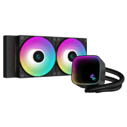 Deepcool LS520 SE AIO Liquid CPU Cooler - Black, 240mm Radiator, ARGB Fans 2250RPM, 4th Gen water pump, AM5-LGA1700 compatible