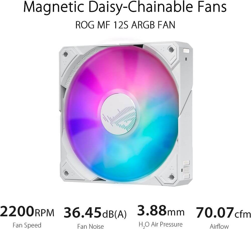 ASUS ROG Ryujin III 360 ARGB White Edition AIO Liquid CPU Cooler - 3,5 inch LCD Display, 360mm radiator, 3x ROG 120mm ARGB Fans 37 718O BlTjNL. AC SL1500