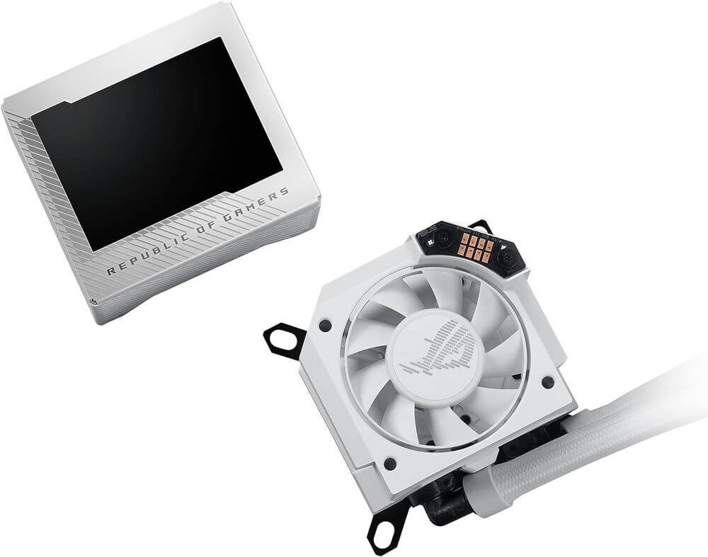 ASUS ROG Ryujin III 360 ARGB White Edition AIO Liquid CPU Cooler - 3,5 inch LCD Display, 360mm radiator, 3x ROG 120mm ARGB Fans 40 71Q3uVBNnEL. AC SL1500