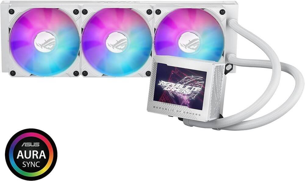 ASUS ROG Ryujin III 360 ARGB White Edition AIO Liquid CPU Cooler - 3,5 inch LCD Display, 360mm radiator, 3x ROG 120mm ARGB Fans 34 71RkftqBueL. AC SL1500