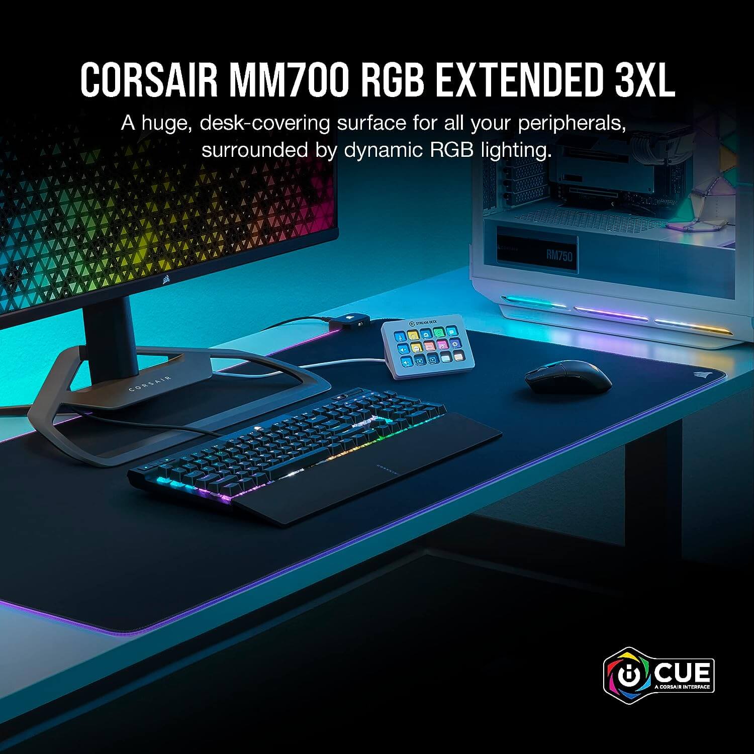Corsair MM700 RGB Extended 3XL Gaming Mouse Pad - Extended 3XL (1220mm x 610mm x 4mm) 33 Corsair MM700 RGB Extended 3XL Fabric Gaming Mouse Mat Page mobile 2
