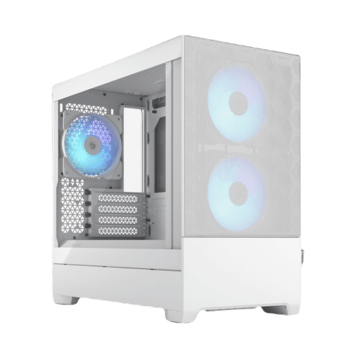 Fractal Design Pop Mini Air RGB White TG Clear Tint mATX PC Gaming Case - Tempered Glass Airflow, 3x Aspect 12 RGB included