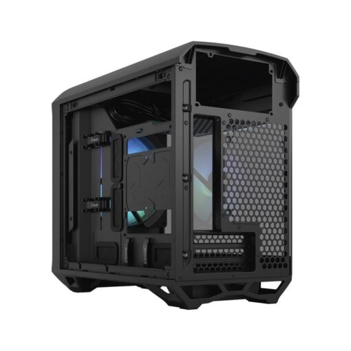 Fractal Design Torrent Nano RGB Black TG Light Tint mITX Airflow Mini Tower PC Gaming Case - Dark Tint Tempered Glass Side Panels