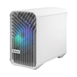 Fractal Design Torrent Nano RGB White TG Clear Tint mITX Airflow Mini Tower PC Gaming Case - Clear Tint Tempered Glass Side Panels 34 Torrent Nano White RGB TGC 11 Right Front Above