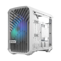 Fractal Design Torrent Nano RGB White TG Clear Tint mITX Airflow Mini Tower PC Gaming Case - Clear Tint Tempered Glass Side Panels 38 Torrent Nano White RGB TGC 15 Right Front Removed