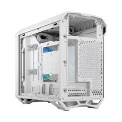 Fractal Design Torrent Nano RGB White TG Clear Tint mITX Airflow Mini Tower PC Gaming Case - Clear Tint Tempered Glass Side Panels 40 Torrent Nano White RGB TGC 17 Right Back Removed