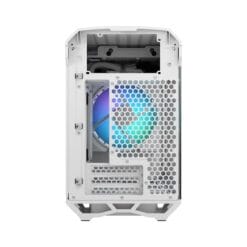 Fractal Design Torrent Nano RGB White TG Clear Tint mITX Airflow Mini Tower PC Gaming Case - Clear Tint Tempered Glass Side Panels 27 Torrent Nano White RGB TGC 4 Back