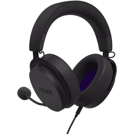 NZXT Relay Headset Wired Black 40mm drivers Gaming (AP-WCB40-B2) - Hi-Res Audio Certified, DTS Headphone:X, 7.1 Surround Sound, Lightweight & Comfortable Design, Detachable Microphone