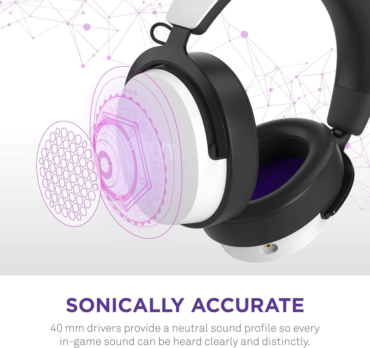 NZXT Relay Headset Wired White 40mm drivers Gaming (AP-WCB40-W2) - Hi-Res Audio Certified, DTS Headphone:X, 7.1 Surround Sound, Lightweight & Comfortable Design, Detachable Microphone 26 Relay Headset white page mobile 2