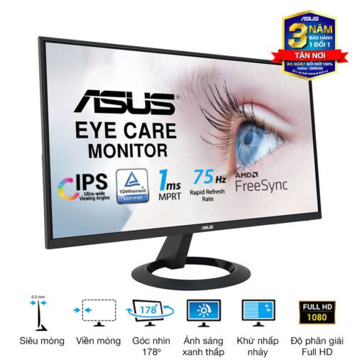 ASUS VZ22EHE Eye Care Monitor - 22 inch Full HD (1920 x 1080), IPS, 75Hz, Adaptive-Sync, HDMI, Low blue light, Flicker free, Ultra-slim