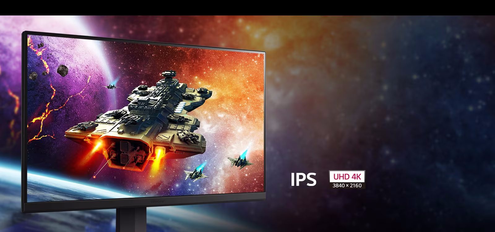 LG Ultragear 32GR93U-B Gaming Monitor - 32 inch, UHD (3840X2160), IPS Panel, 144 Hz IPS 1 ms (GtG), VESA DisplayHDR™ 400, DCI-P3 95%, NVIDIA® G-SYNC®, AMD FreeSync™ Premium 29 ultragear 32gr93u 02 uhd 4k d