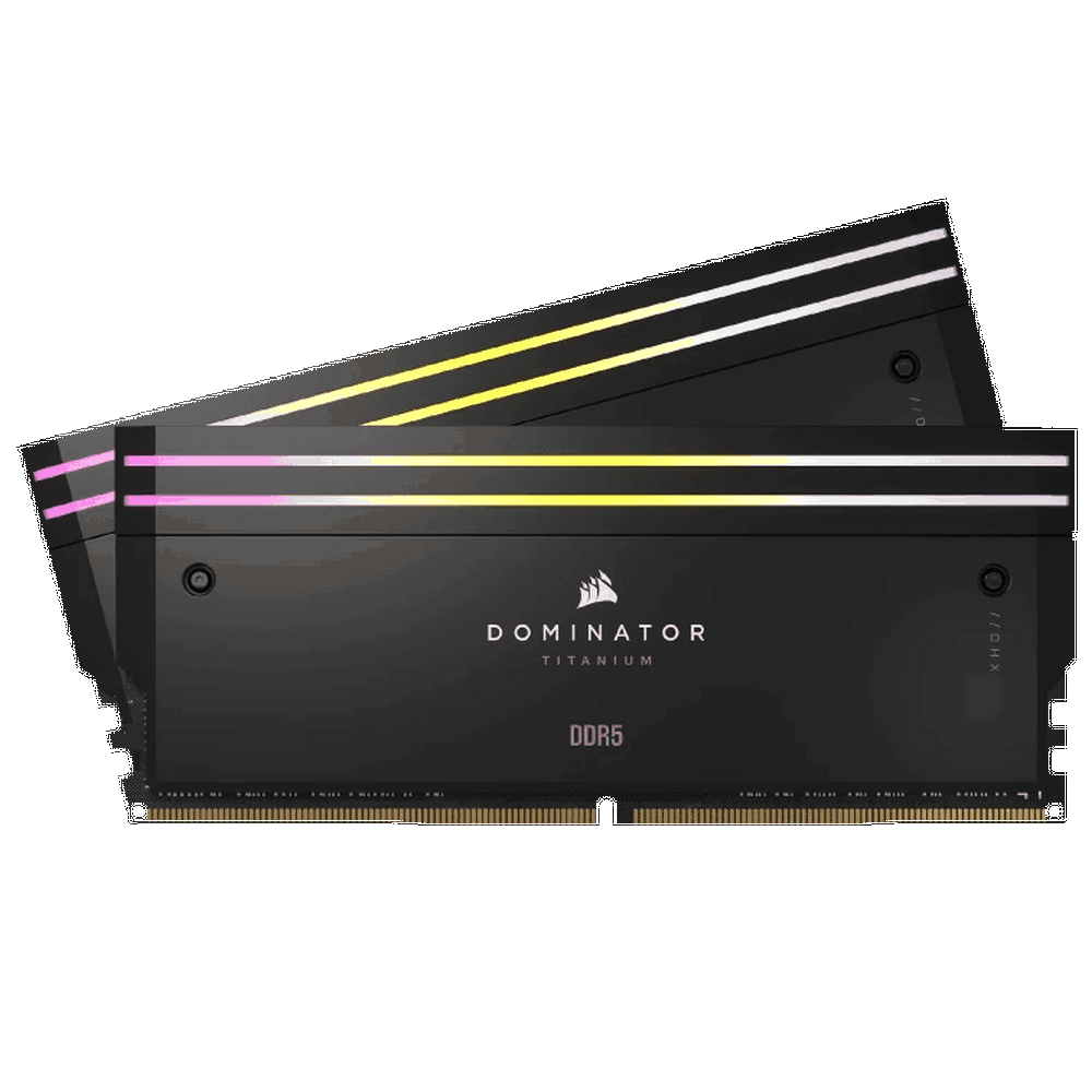 CORSAIR Dominator Titanium RGB 96GB Memory Kit Black 96GB 2x48GB 6600MHz CL32 CMP96GX5M2B6600C32 PC