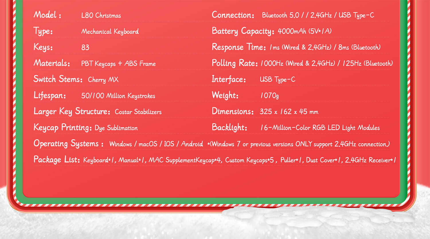 IQUNIX L80 Christmas RGB Wireless Mechanical Keyboard page pc 8