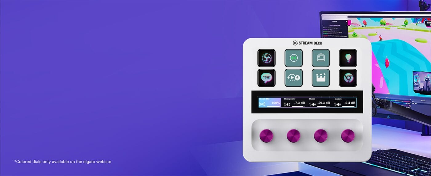 elgato Stream Deck+ (Stream Deck Plus) White - 8 LCD Keys, 4x Multifunction Dials, USB 2.0 Connection 15 Stream Deck White page pc 1