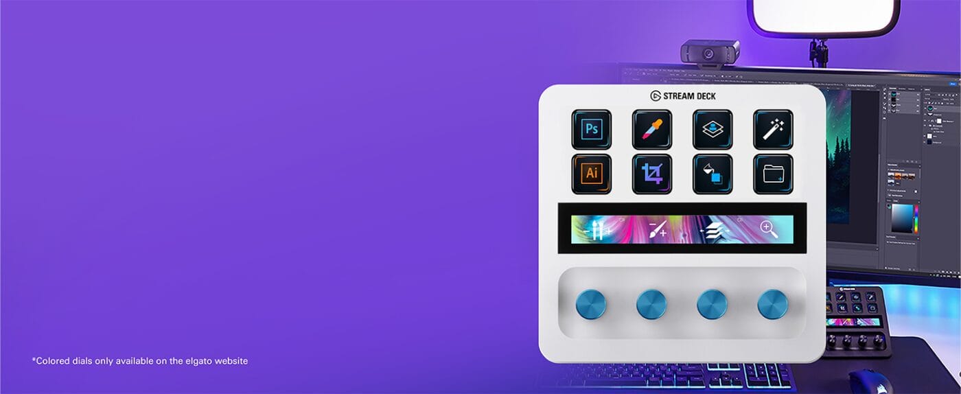 elgato Stream Deck+ (Stream Deck Plus) White - 8 LCD Keys, 4x Multifunction Dials, USB 2.0 Connection 17 Stream Deck White page pc 8