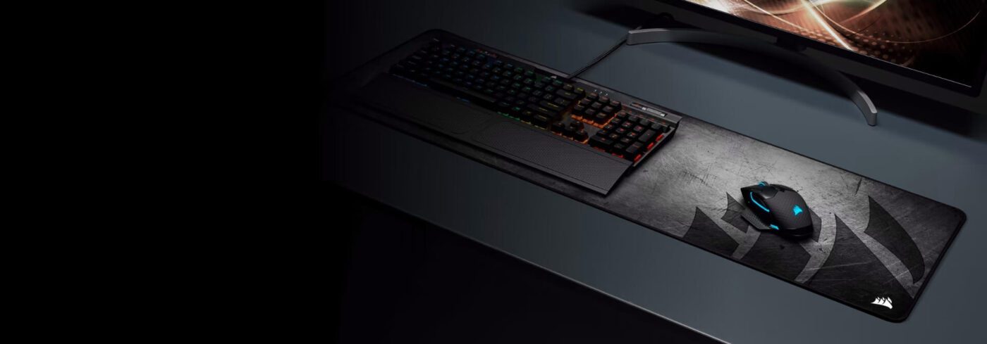 CORSAIR MM300 PRO Extend Premium Spill-Proof Cloth Gaming Mouse Pad (930mm x 300mm x 3mm) 37 mm300ext size
