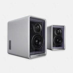 Edifier QR65 White Bookshelf Bluetooth Speaker - 2.0 Abyss Monitor Speaker, 70W RMS Hi-Res/Hi-Res Wireless, GaN Charger for 65W Fast Charging, Bluetooth/RCA/USB-A Input, Subwoofer Out, Light Effects 11 Edifier qr65 halo 2 0 product 2