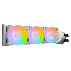 MSI MAG CORELIQUID E360 White AIO Liquid CPU Cooler - ARGB, 360mm radiator, 3 x 120mm ARGB PWN Fans 8 MAG CORELIQUID E360 White Product 1