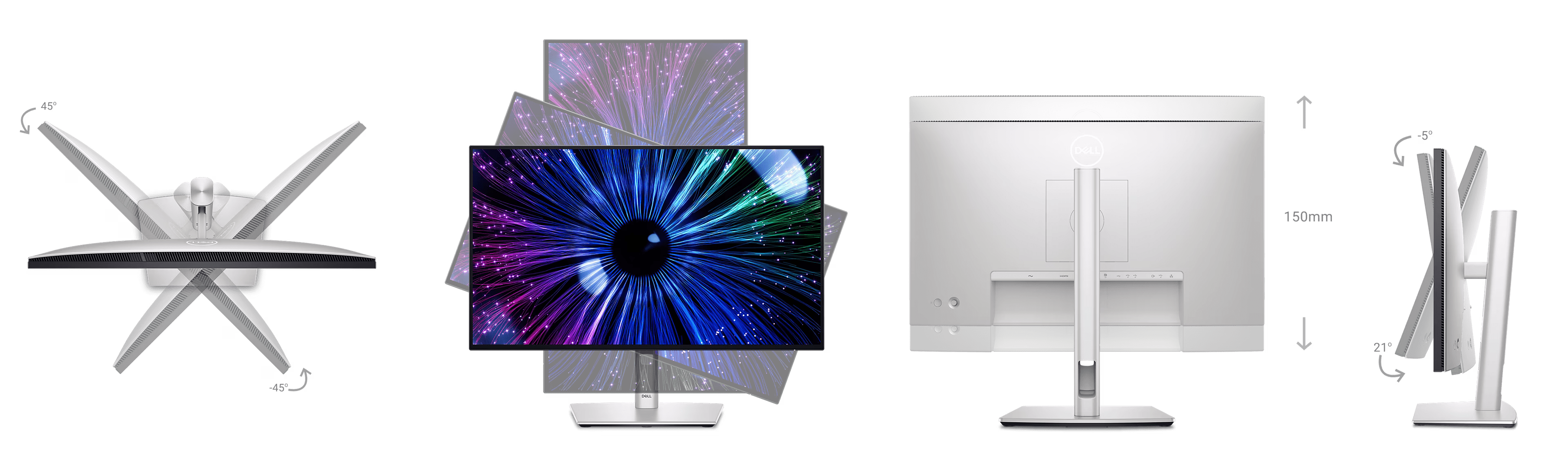Dell Ultrasharp U2424HE USB-C Hub Monitor - 23.8 inch, FHD (1920x1080) 120Hz, IPS Panel, RJ45 26 ultrasharp u2424he pdp ultrasharp height pivot swivel