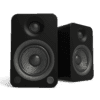 Kanto YU4 Matte Black Powered Speakers with Bluetooth and Built-in Phono Preamp - 2.0 Speaker, Auto Standby and Startup, Remote Included, 140W Peak Power, Pair