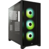 CORSAIR iCUE 4000X RGB Black ATX Mid-Tower PC Case - 3x SP120 RGB ELITE Fans, iCUE Lighting Node Core Controller, Mid Tower ATX