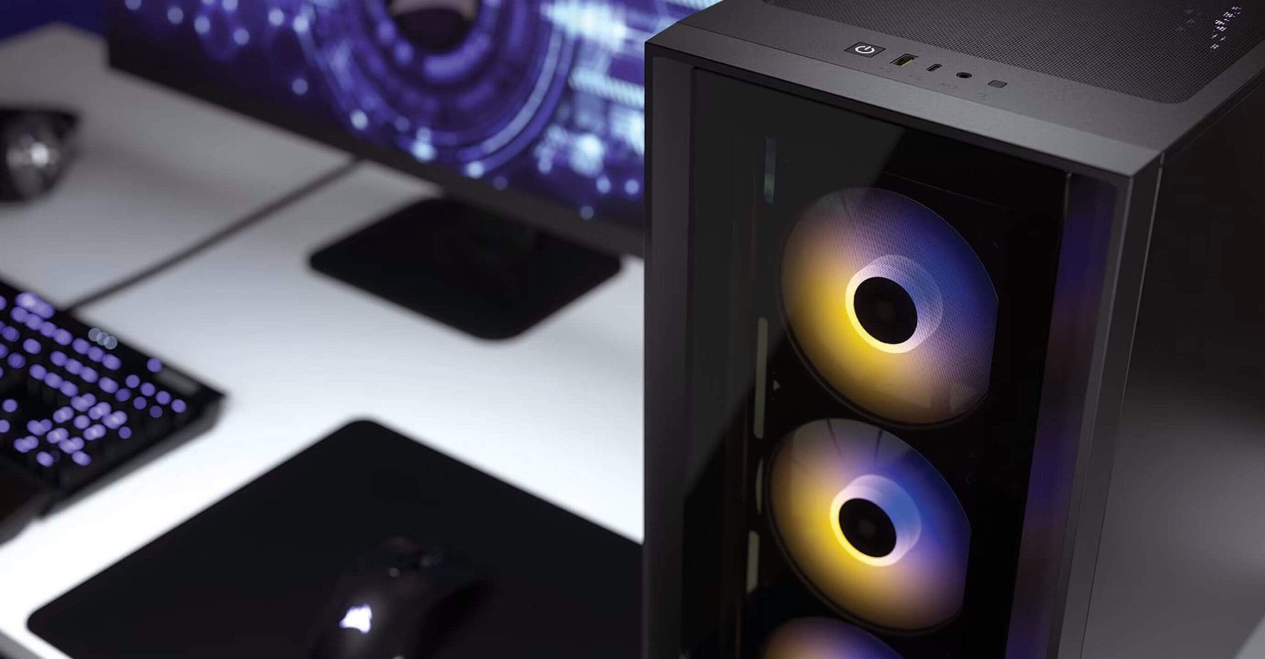 CORSAIR iCUE 4000X RGB Black ATX Mid-Tower PC Case - 3x SP120 RGB ELITE Fans, iCUE Lighting Node Core Controller, Mid Tower ATX 28 4000X BLACK 43 300 scaled