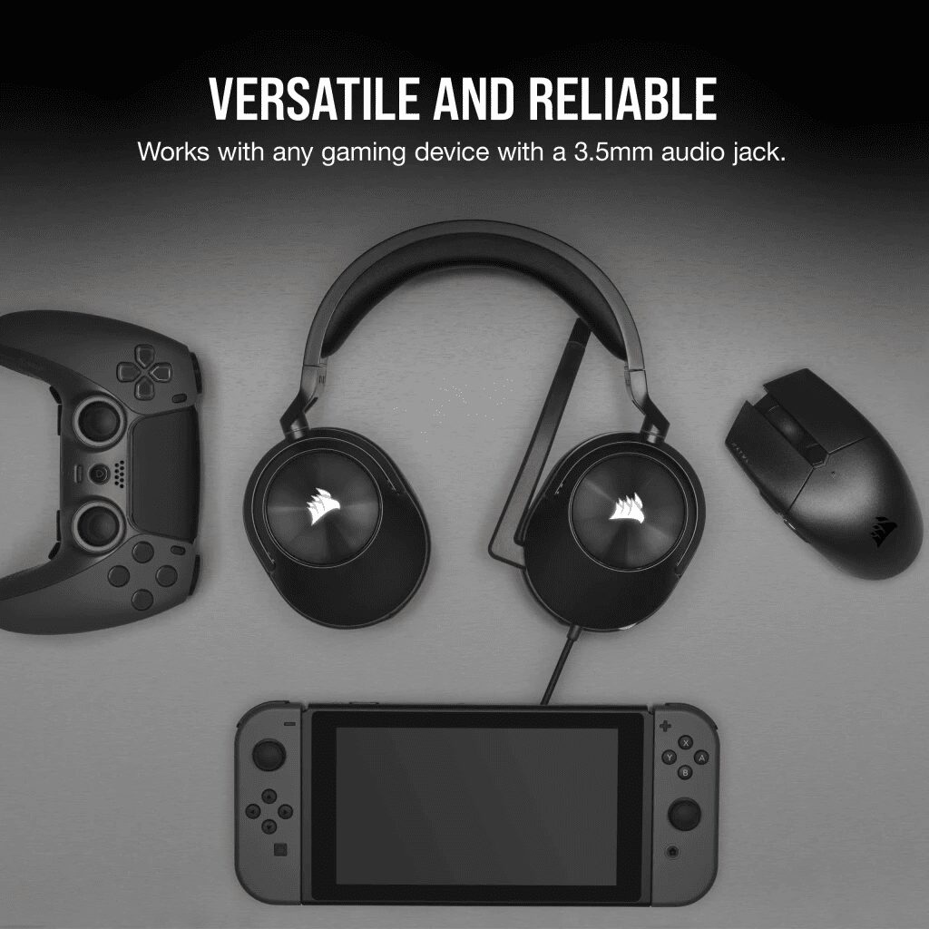 CORSAIR HS55 STEREO Wired Gaming Headset - Carbon (AP) 37 CA 9011260 AP 06