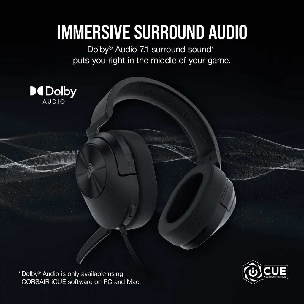 CORSAIR HS55 SURROUND Wired Gaming Headset - Carbon (AP) 47 CA 9011265 AP 02 2